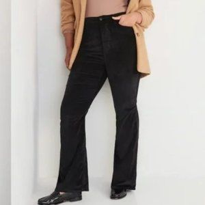 Higher High-Waisted Velvet Flare Plus Size Pants